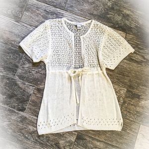 ❤️ White House Black Market Crochet Cardigan